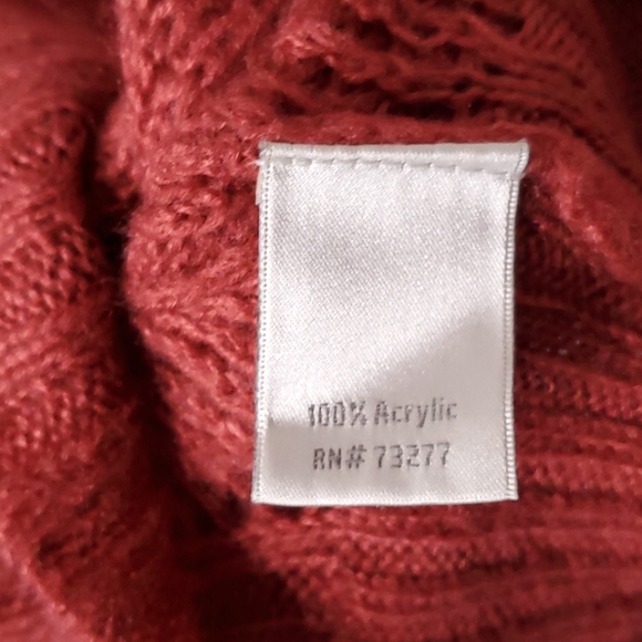 Lauren Conrad Open Knit Sweater Dark pink - Picture 2 of 5